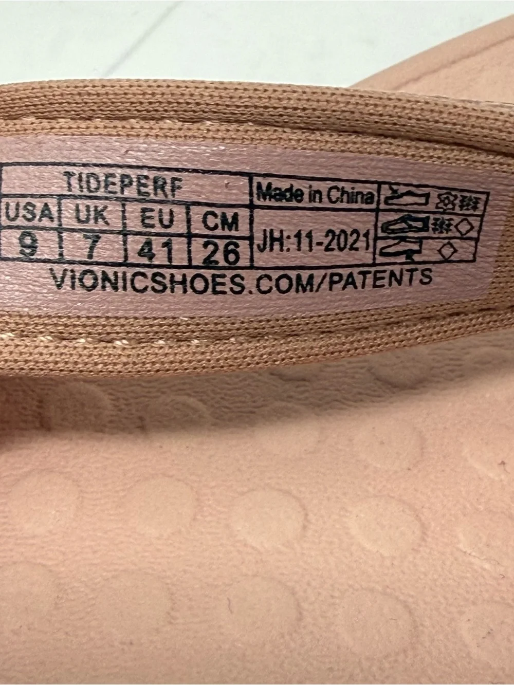 Vionic Tideperf Women’s Size 9 Flip Flop Sandals Rose Gold comfort shoes - Picture 8 of 8